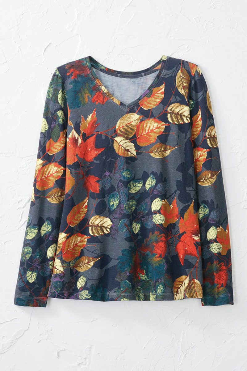 autumn leaves tee nile blue multi 0 36829