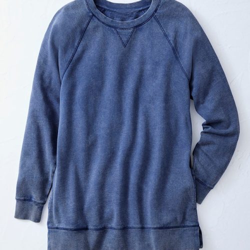 colorwash tunic sweatshirt stargazer blue 14 00724