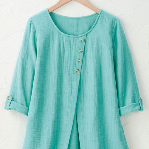 light as air gauze tunic aqua lake 0 53410