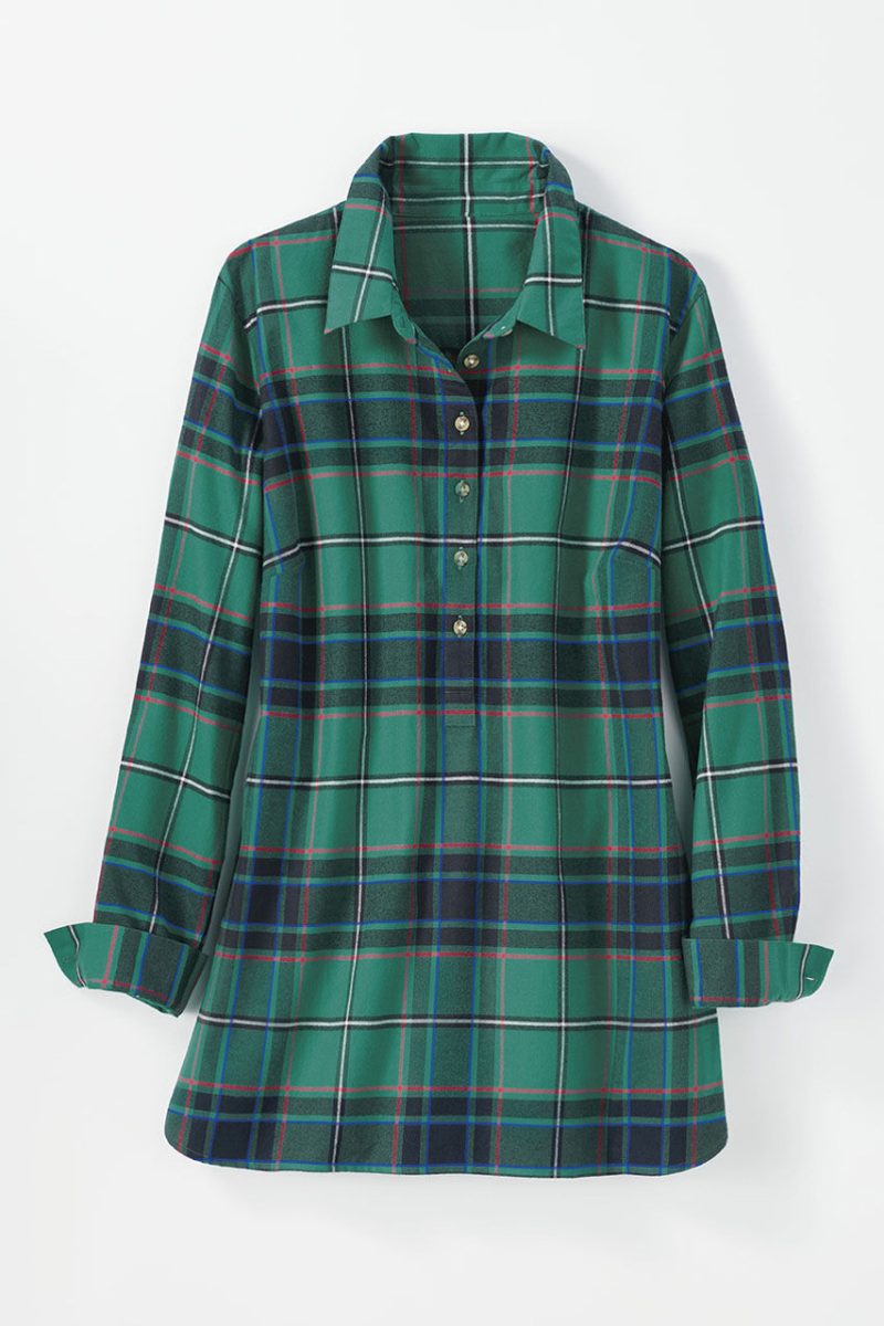 merrymaking celebration plaid tunic emerald black 0 15440 93438