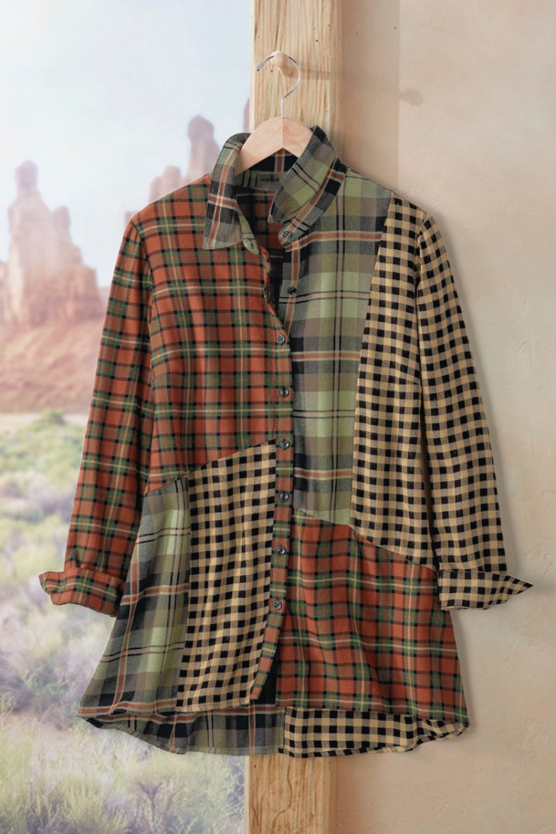 mix and matched plaid tunic spice multi 0 92618 60220 1