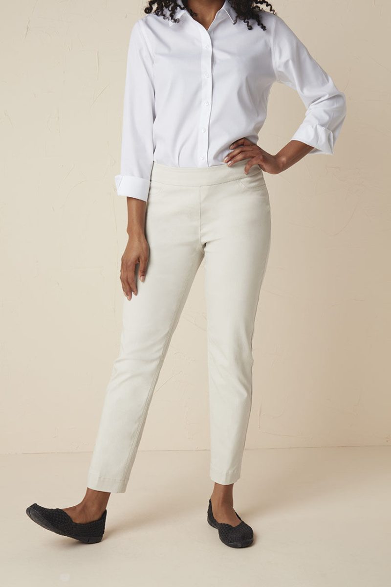 pull on anywear shapeme ankle pants stone 10 75646