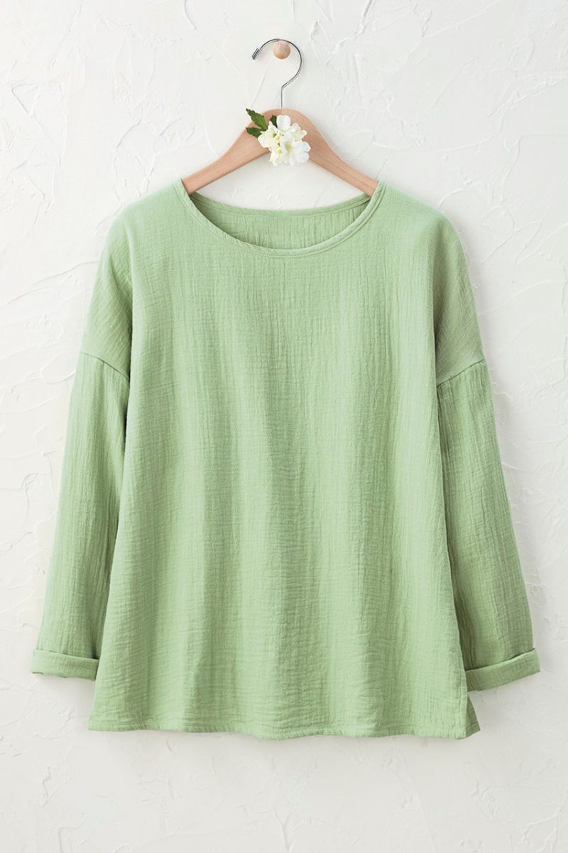 summer breeze gauze top green mist 4 46127